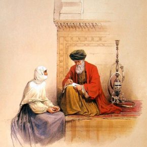 The Letter writer in Cairo – Lithographs by David Roberts
