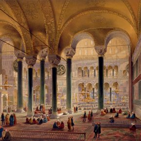 interior-view-of-hagia-sophia-by-louis-haghe-after-a-drawing-by-chevalier-caspar-fussati